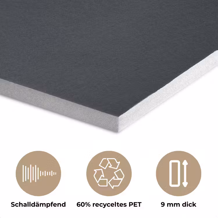 Wereldkaart - Reliëfstructuur - Diepe Texturen - Zwart PET vilt klein -closeup_DE