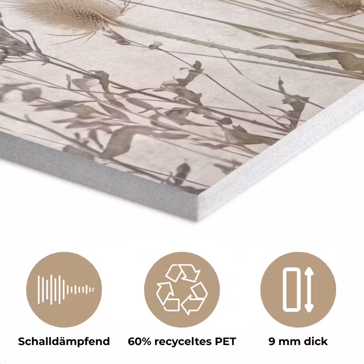 Weidebloemen - Design - Sepia PET vilt klein -closeup_DE