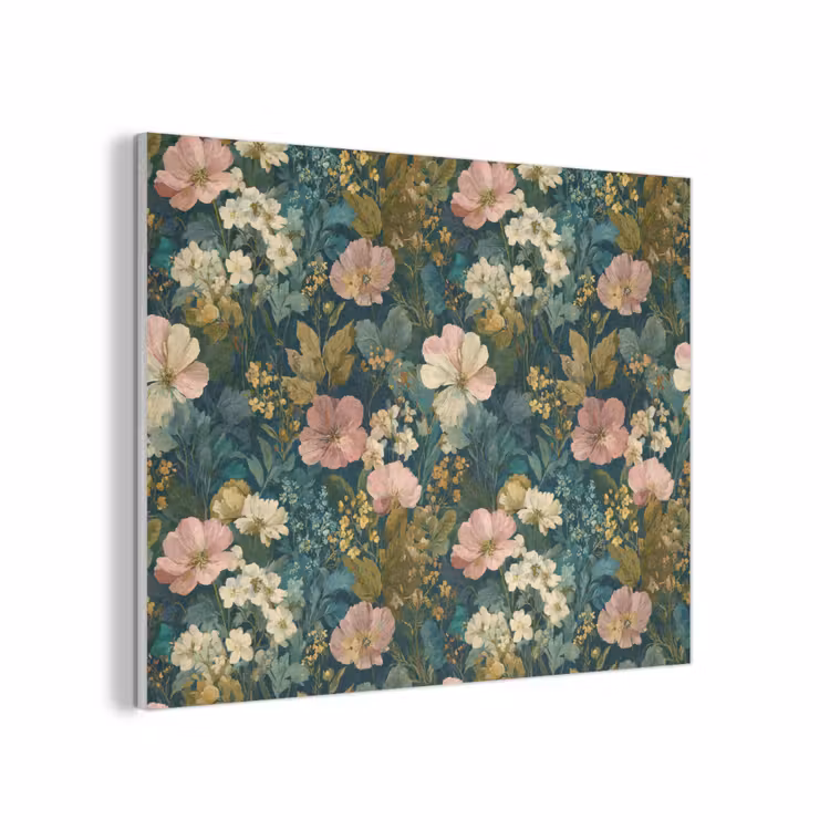 Wilde bloemen - Botanisch - Patroon - Roze - Romantisch PET vilt klein 837 -3d