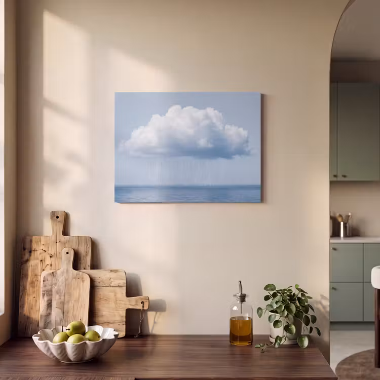 Akustikbild - Wolke – Regen – Natur - Wolk - Regen - Natuur PET vilt klein