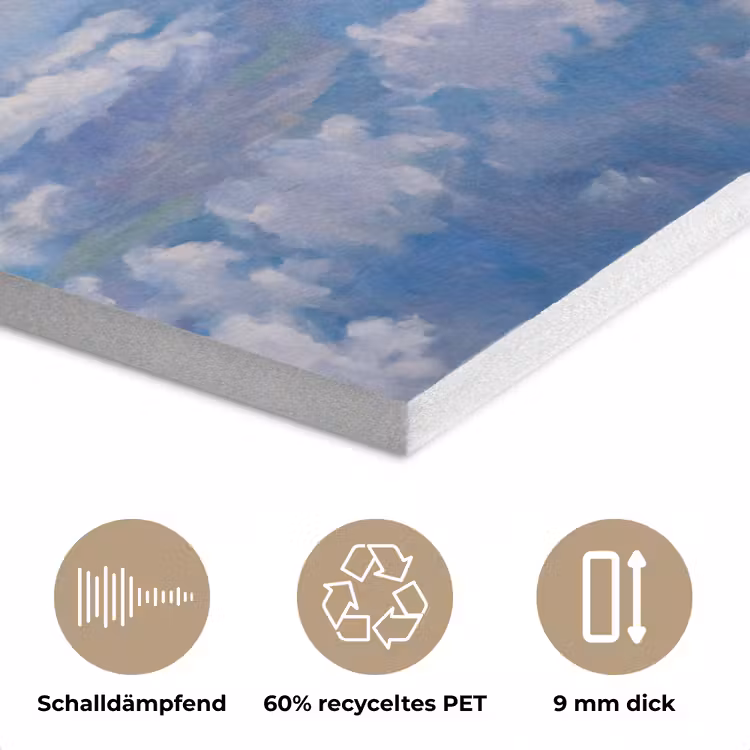 Wolken - Lucht - Natuur - Abstract - Blauw PET vilt klein -closeup_DE