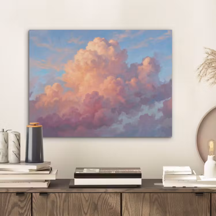 Wolken - Lucht - Natuur - Abstract - Kleurrijk PET vilt klein -sfeer1