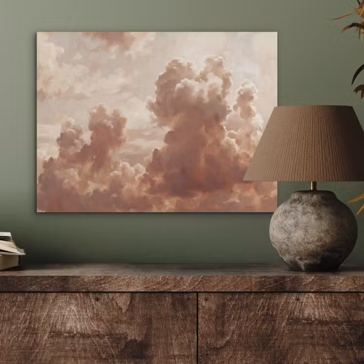 Wolken - Lucht - Natuur - Modern - Bruin PET vilt klein -sfeer2