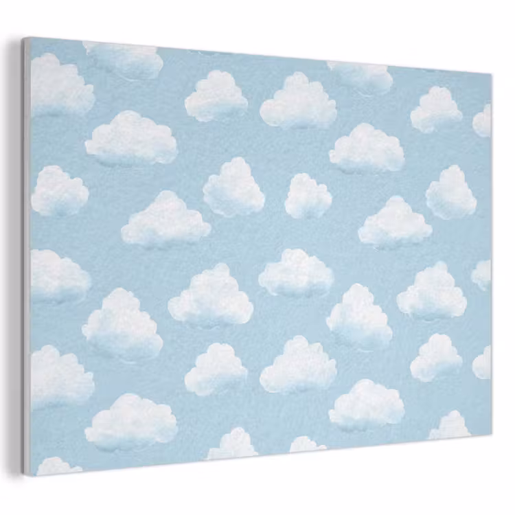 Wolken - Illustratie - Blauw PET vilt klein 837 -3d