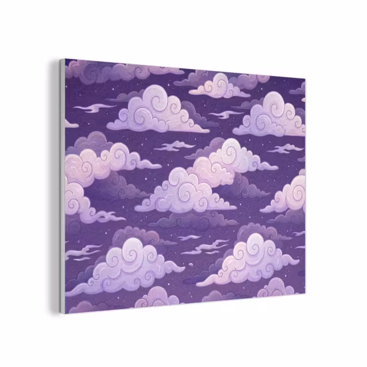 Wolken - Nacht - Natuur - Abstract - Paars PET vilt klein -3d