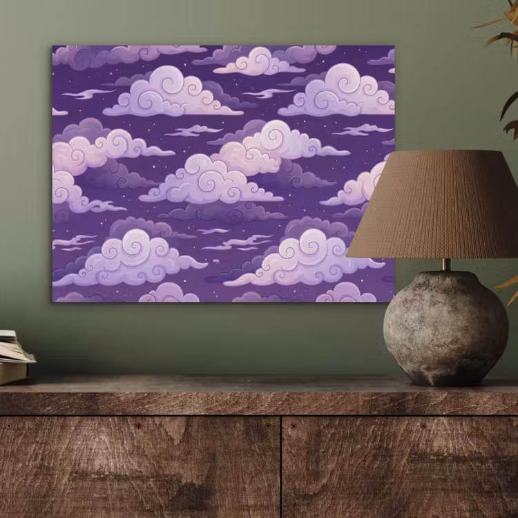 Wolken - Nacht - Natuur - Abstract - Paars PET vilt klein -sfeer2