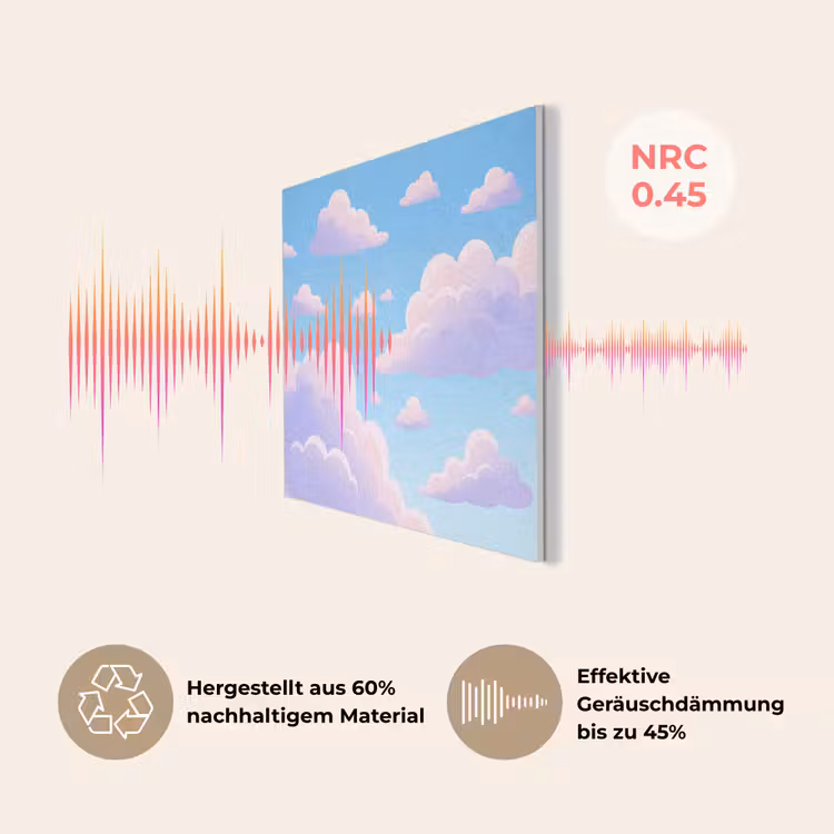 Wolken - Roze - Blauw - Natuur - Modern PET vilt klein -USP_DE