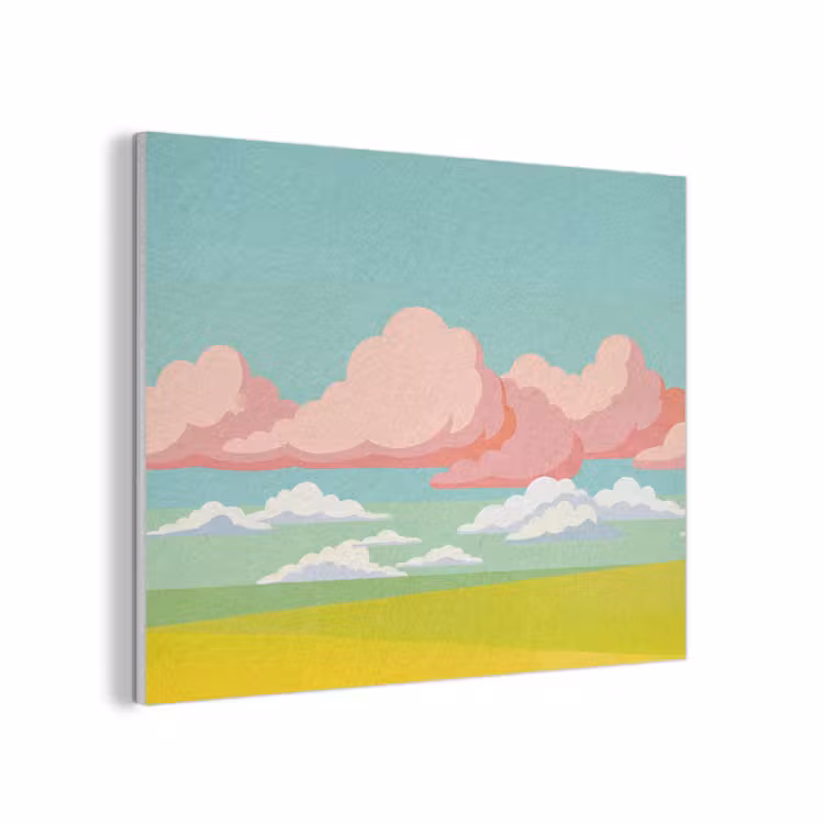 Wolken - Roze - Natuur - Modern - Pastel PET vilt klein -3d