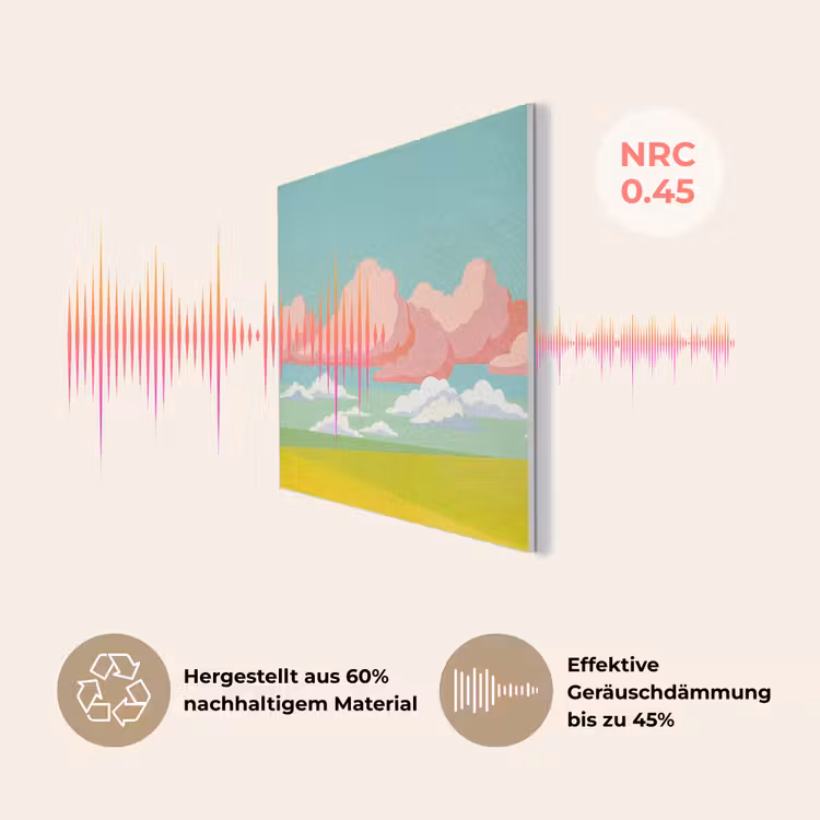 Wolken - Roze - Natuur - Modern - Pastel PET vilt klein -USP_DE