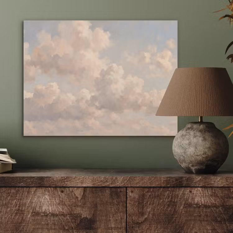 Wolken - Zacht - Natuur - Klassiek - Beige PET vilt klein -sfeer2