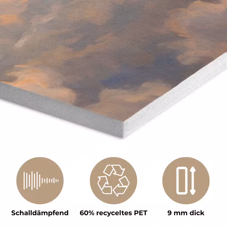 Wolken - Zonsondergang - Natuur - Abstract - Goud PET vilt klein -closeup_DE