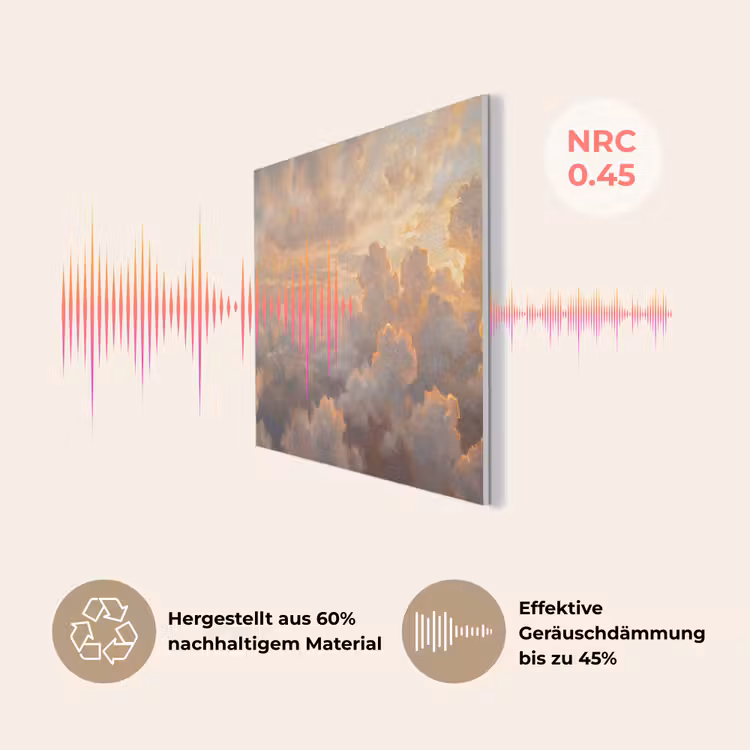 Wolken - Zonsondergang - Natuur - Abstract - Goud PET vilt klein -USP_DE
