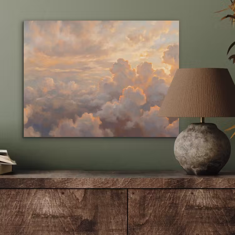 Wolken - Zonsondergang - Natuur - Abstract - Goud PET vilt klein -sfeer2