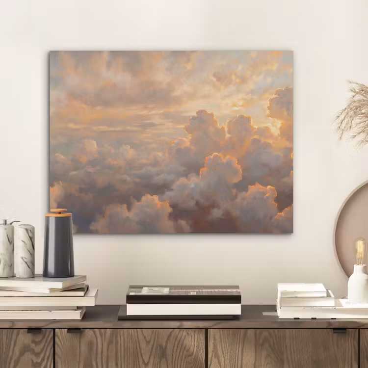 Wolken - Zonsondergang - Natuur - Abstract - Goud PET vilt klein -sfeer1