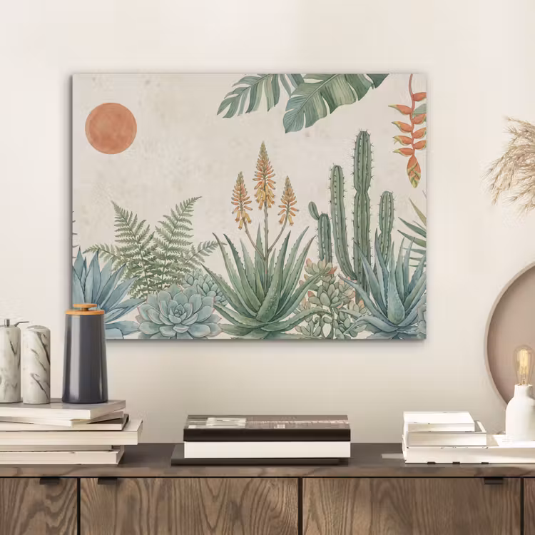 Woestijn - Planten - Groen PET vilt klein -sfeer1