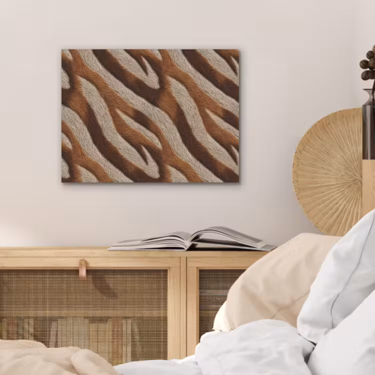 Zebra - Bruin - Patroon PET vilt klein 837 -sfeer3