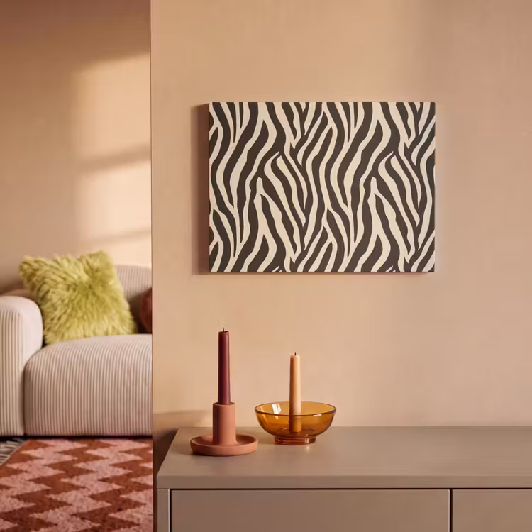 Zebra - Print - Klassiek - Zwart PET vilt klein 837 -sfeer1