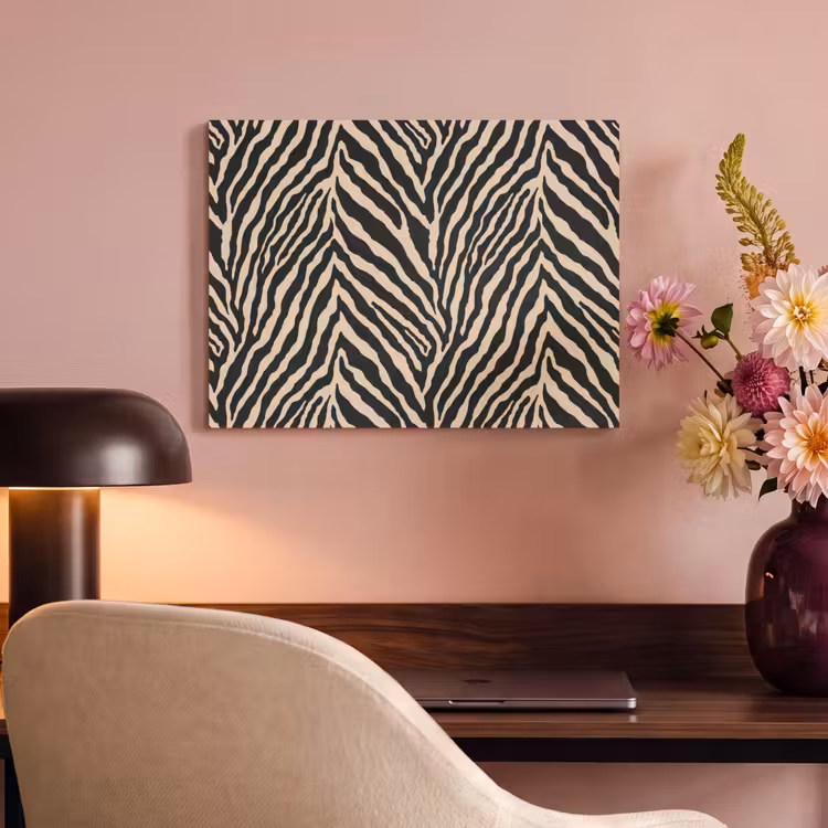 Zebra - Klassiek - Zwart PET vilt klein 837 -sfeer3