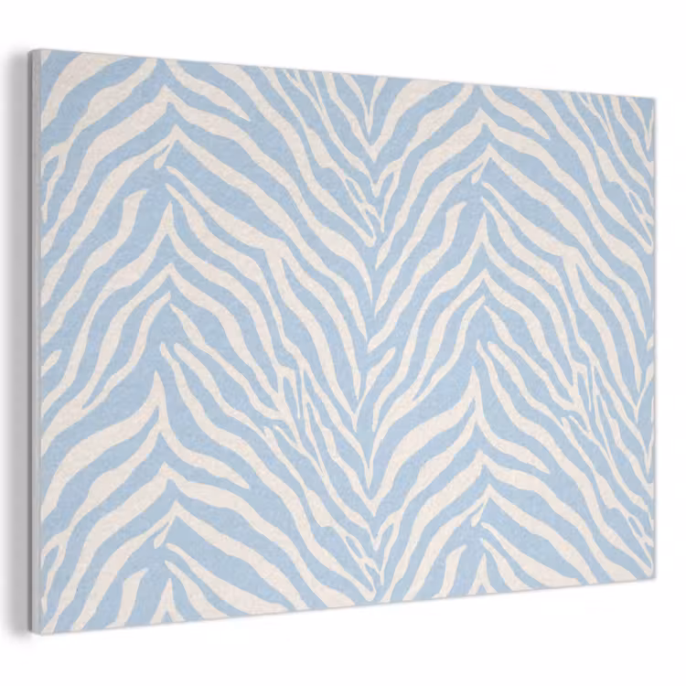 Zebra - Motief - Blauw - Wit PET vilt klein 837 -3d