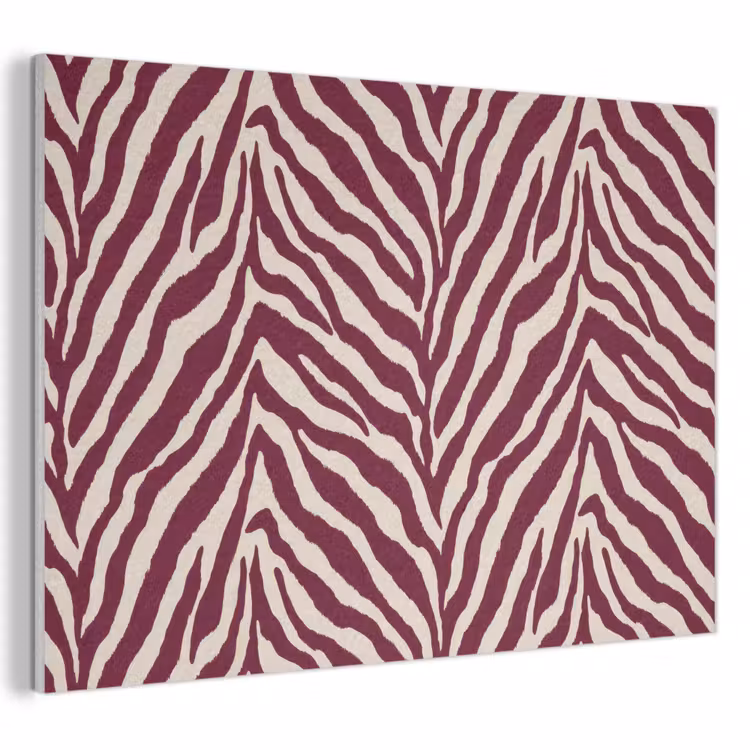 Zebra - Motief - Bordeaux - Rood PET vilt klein 837 -3d
