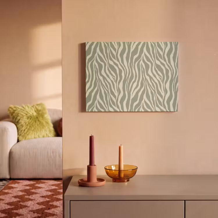 Zebra - Motief - Groen PET vilt klein 837 -sfeer1