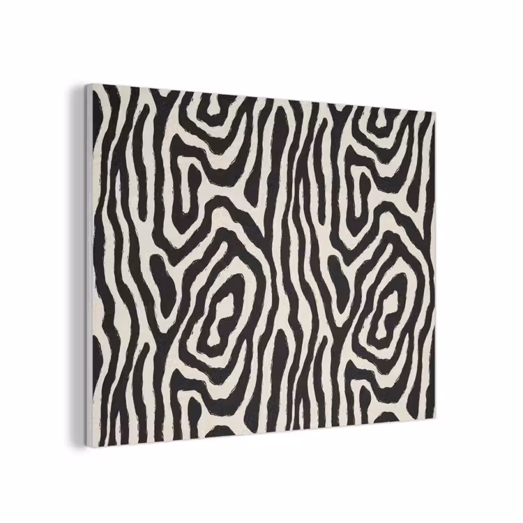 Zebra - Zwart - Abstract PET vilt klein 837 -3d