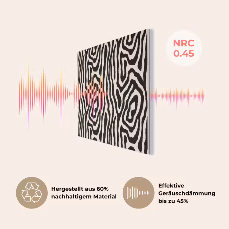 Zebra - Zwart - Abstract PET vilt klein 837 -USP_DE