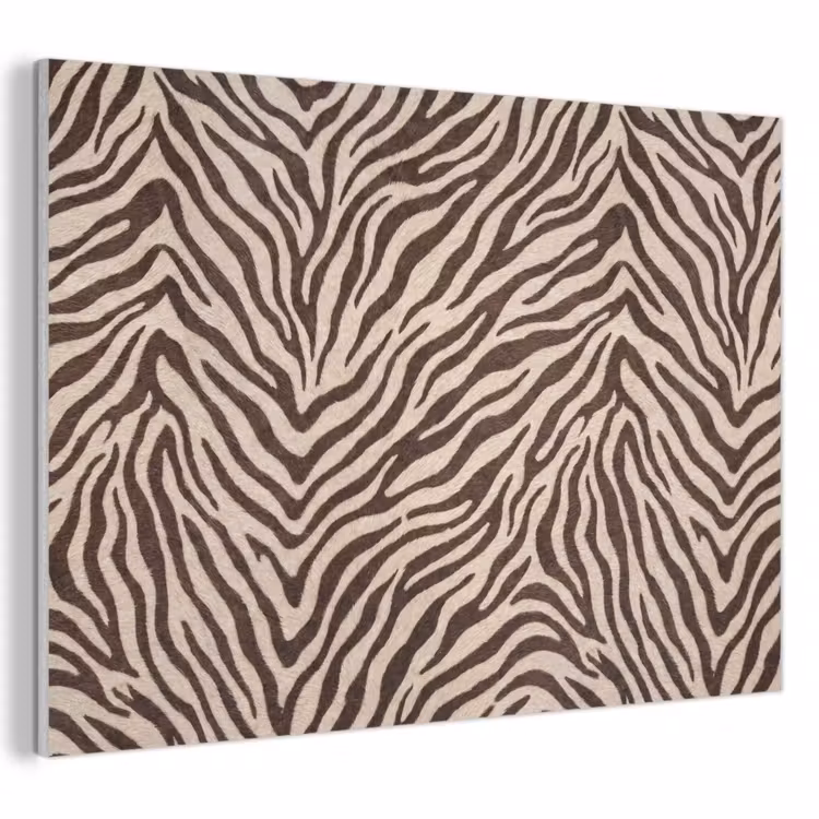 Zebra - Strepen - Bruin PET vilt klein -3d