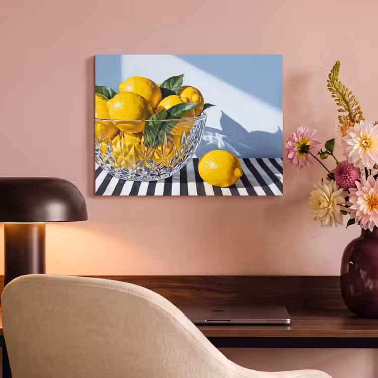 Akustikbild - Zitronen – Obst – Gelb - Citroenen - Fruit - Geel PET vilt klein