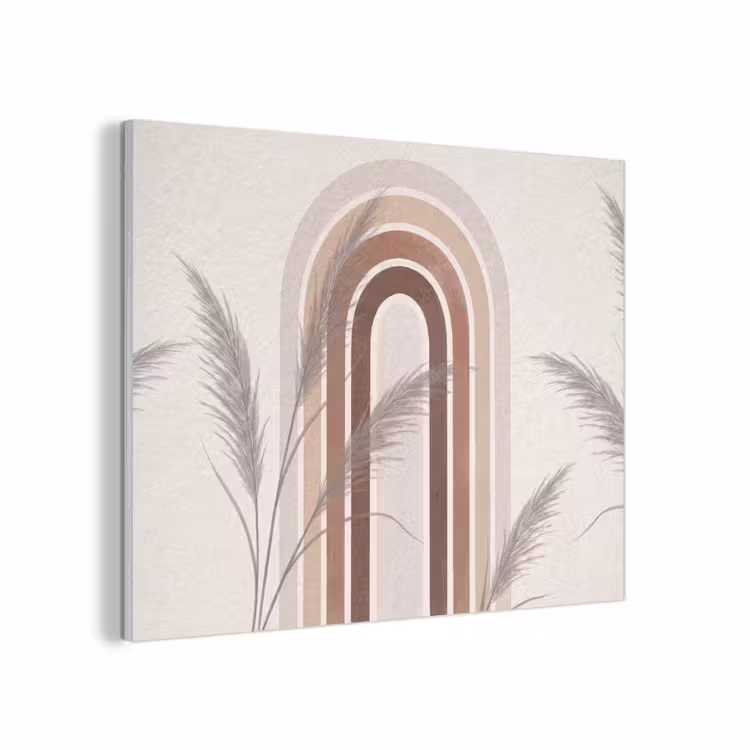 Abstract - Bogen - Plant - Boho - Beige PET vilt klein -3d