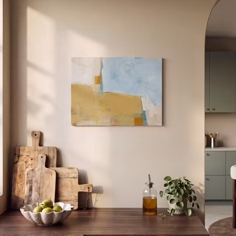Abstract - Kleuren - Kunst - Modern - Blauw PET vilt klein -sfeer2