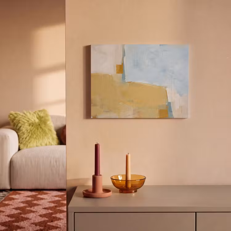 Abstract - Kleuren - Kunst - Modern - Blauw PET vilt klein -sfeer1
