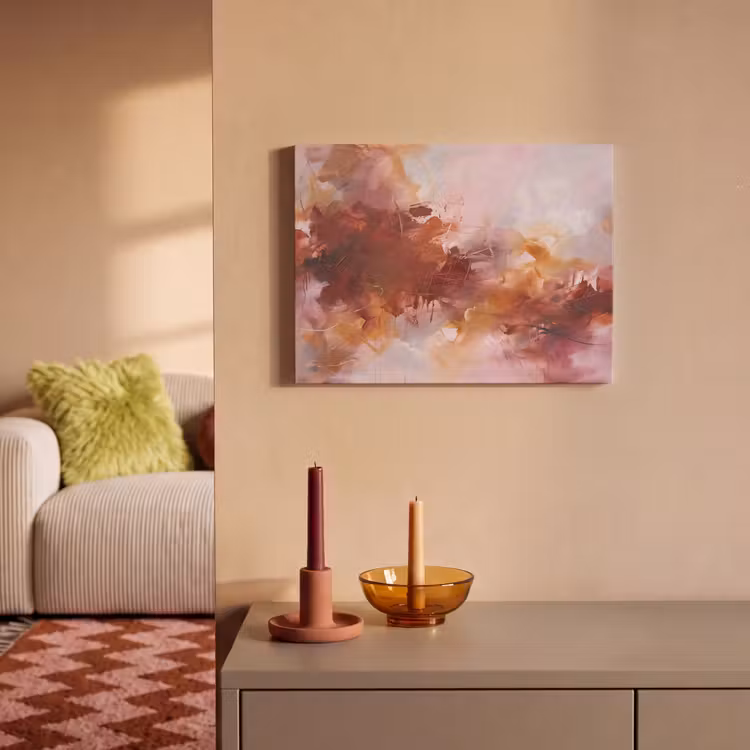 Abstract - Kleurrijk - Kunst - Modern - Roze-Rood PET vilt klein -sfeer1