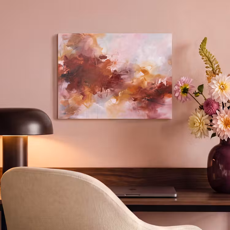 Abstract - Kleurrijk - Kunst - Modern - Roze-Rood PET vilt klein -sfeer3