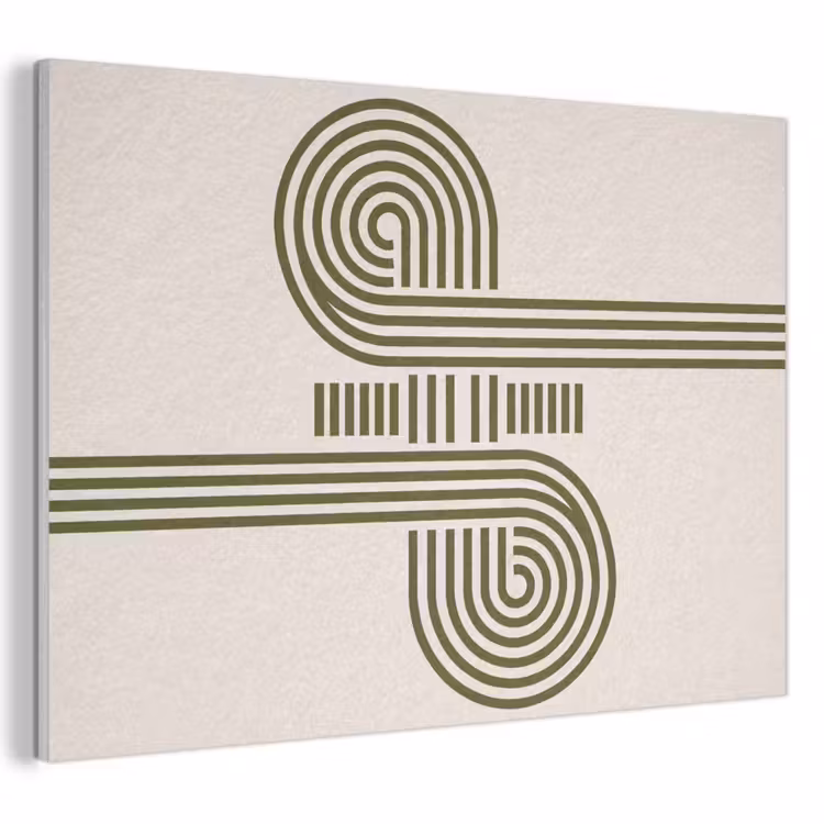 Abstract - Vormen - Modern - Groen PET vilt klein -3d