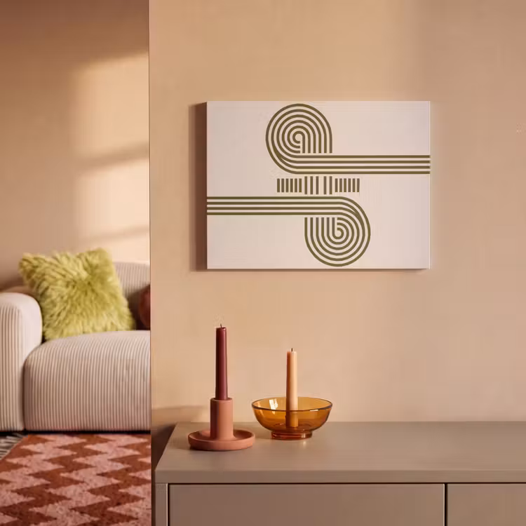 Abstract - Vormen - Modern - Groen PET vilt klein -sfeer1