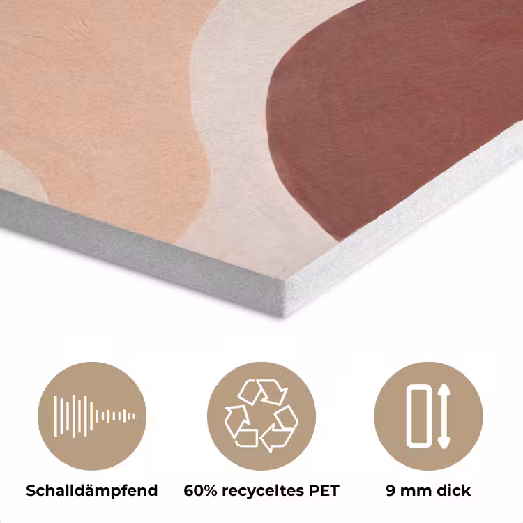 Abstract - Vormen - Organisch - Aardetinten - Modern PET vilt klein -closeup_DE
