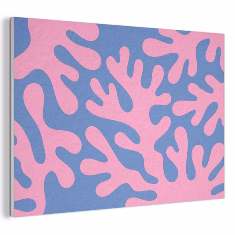 Abstract - Vormen - Roze - Blauw PET vilt klein -3d