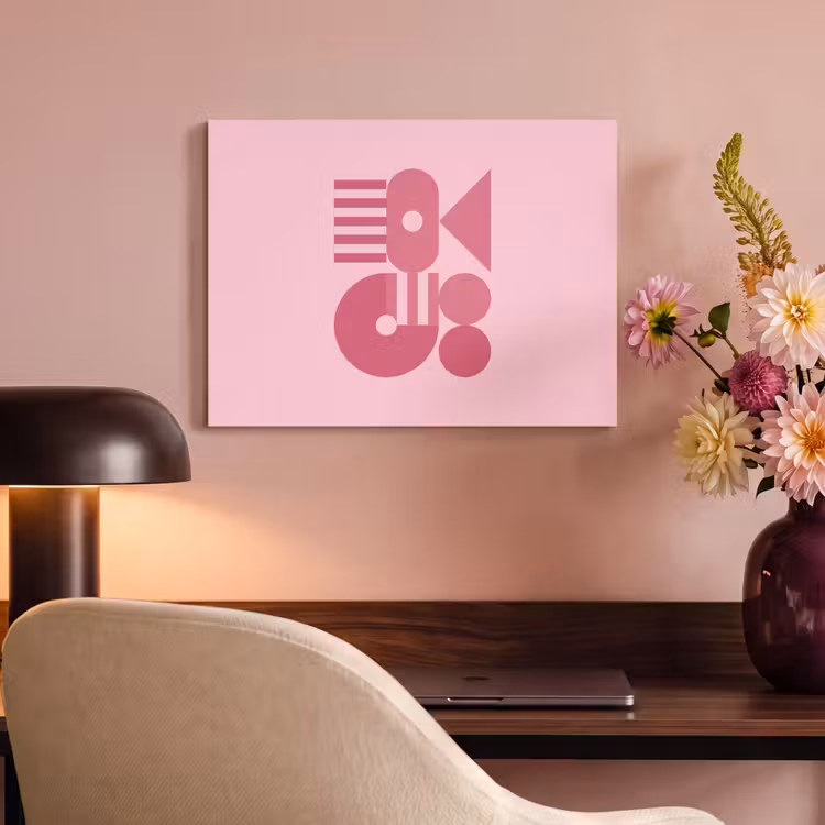 Abstract - Geometrisch - Vormen - Roze PET vilt klein -sfeer3