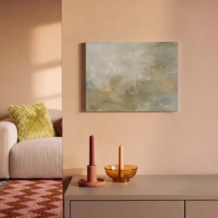 Abstract - Groen - Beige - Modern - Kunst PET vilt klein -sfeer1