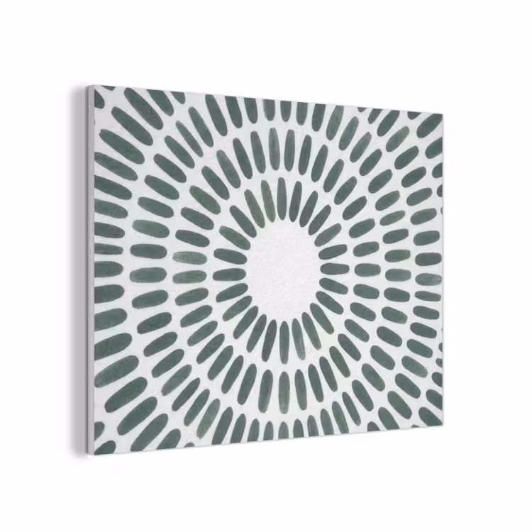Abstract - Cirkel - Patroon - Modern - Groen PET vilt klein -3d
