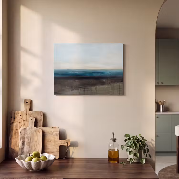 Abstract - Landschap - Horizon - Blauw - Modern PET vilt klein -sfeer2
