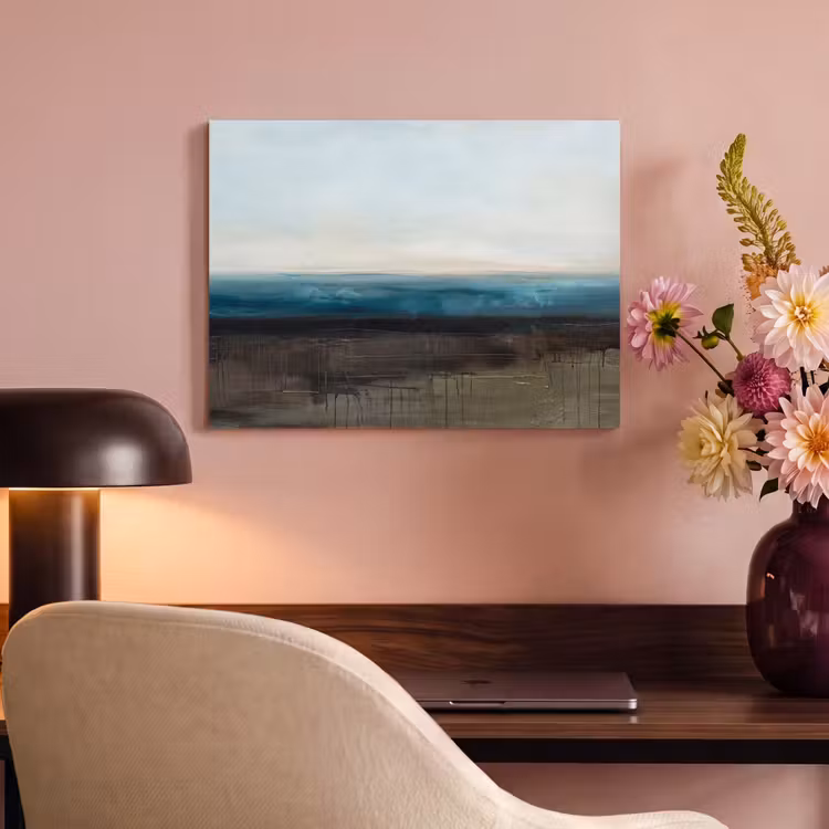 Abstract - Landschap - Horizon - Blauw - Modern PET vilt klein -sfeer3