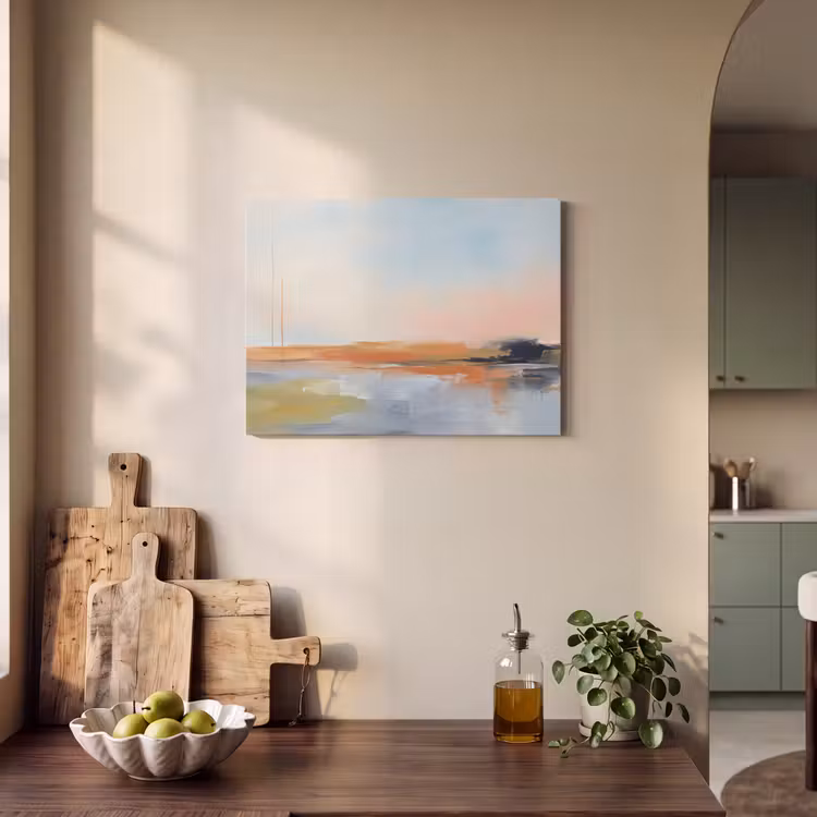 Abstract - Landschap - Horizon - Modern - Kleurrijk PET vilt klein -sfeer2