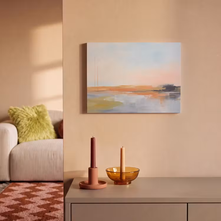 Abstract - Landschap - Horizon - Modern - Kleurrijk PET vilt klein -sfeer1