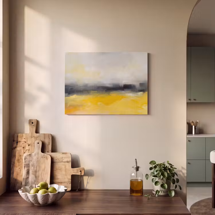 Abstract - Landschap - Modern - Geel PET vilt klein -sfeer2