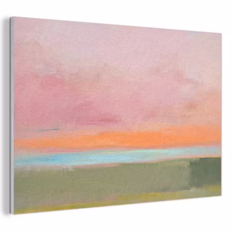 Abstract - Landschap - Modern - Roze - Oranje PET vilt klein -3d