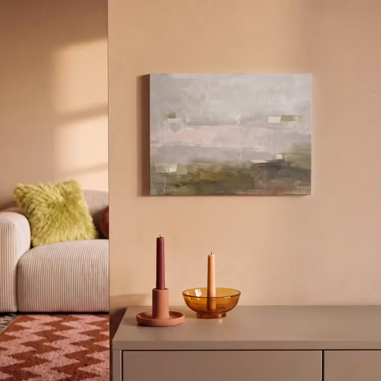 Abstract - Gelaagd - Kunst - Modern - Grijs-Groen PET vilt klein -sfeer1