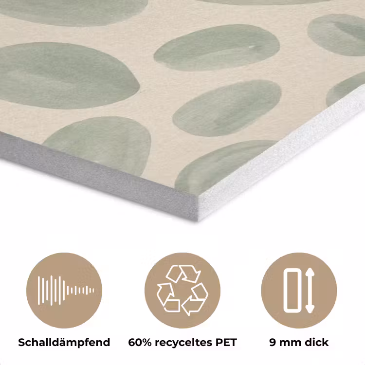 Abstract - Patroon - Organisch - Groen - Modern PET vilt klein -closeup_DE