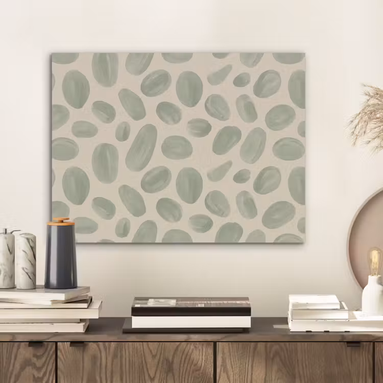 Abstract - Patroon - Organisch - Groen - Modern PET vilt klein -sfeer1